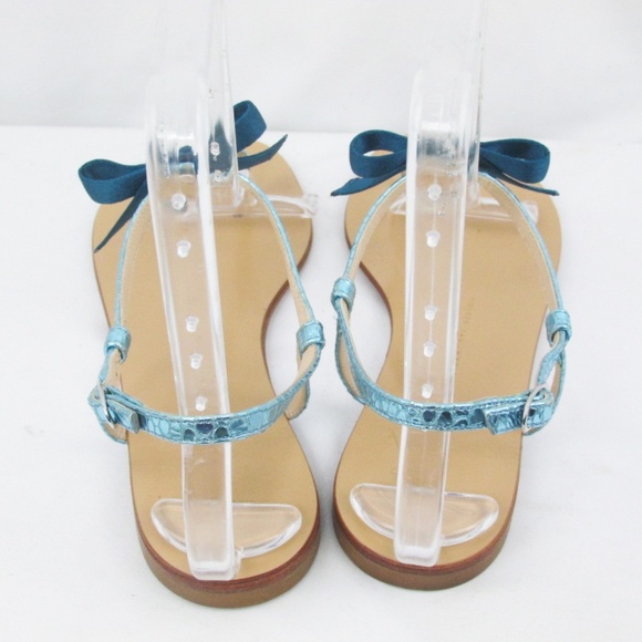 Giuseppe Zanotti | Blue Metallic Bow Sandals 39.5 - Picture 3 of 7
